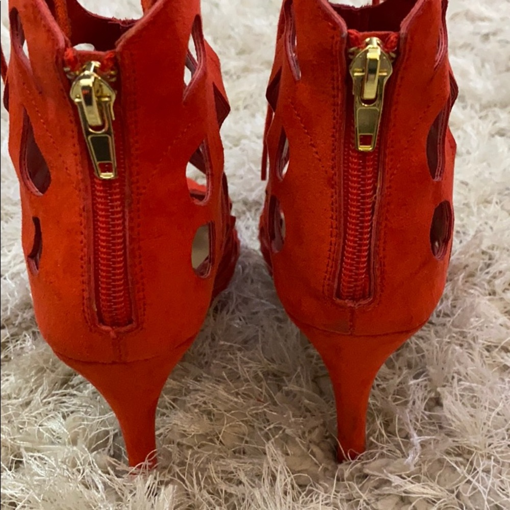 Also- Burnt Orange zip up heels - Picture 3 of 4
